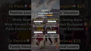 Cheap flights from London in October ✨