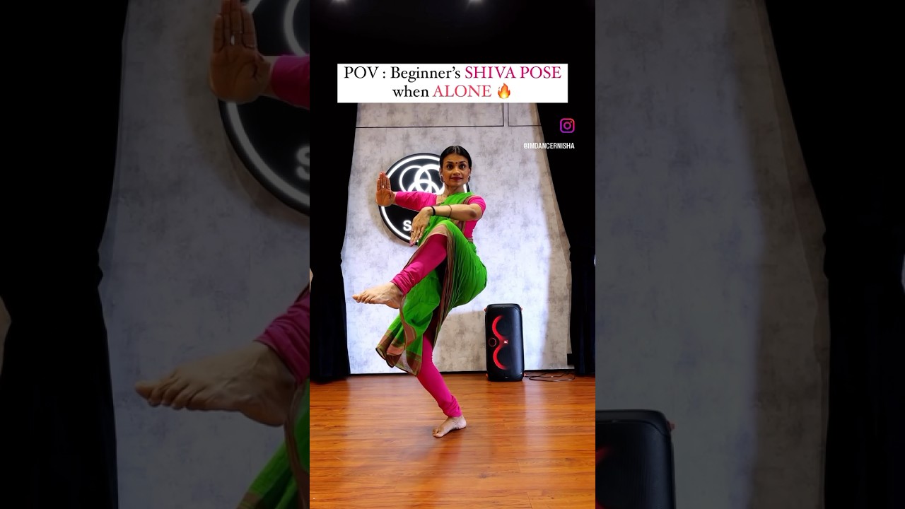 Beginner Shiva Pose Struggle #bharatnatyam #youtubeshorts #funny #classicaldance