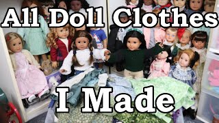 All my American Girl Doll Clothes that I MADE - Sewing, Knitting, etc. - Doll Collector Crafts