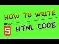 how to write sample html code
