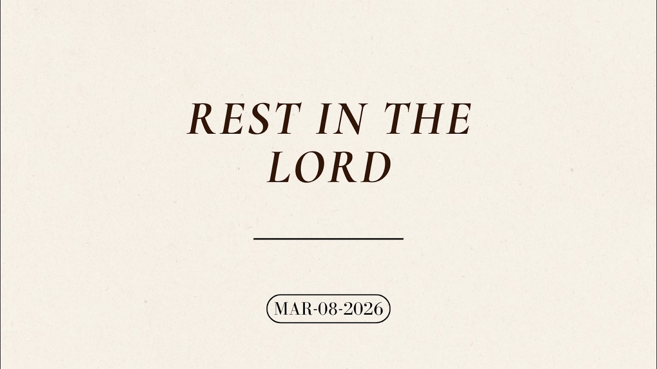 Rest in the Lord II | Hebrews 3-4 | Pastor David Oluwadara