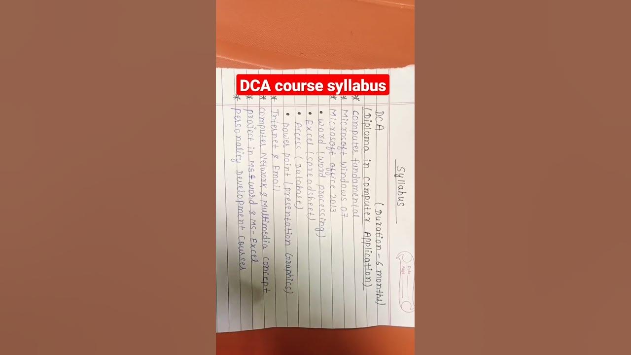 dca-course-syllabus-please-like-share-and-subscribe-youtube