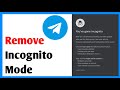 Remove Incognito Mode In Google Chrome Permanently | Turn Off Incognito Mode In Google Chrome