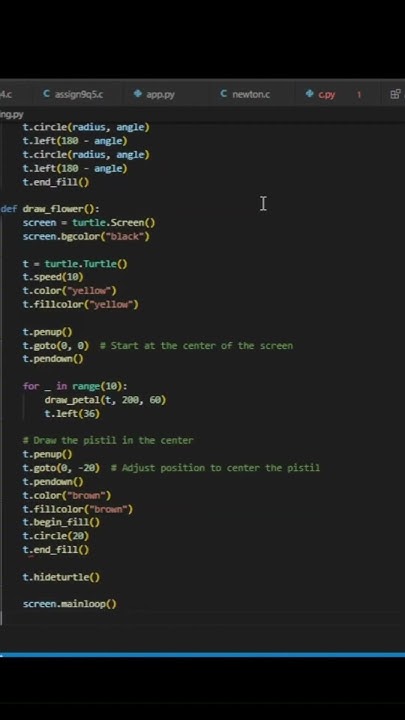 Drawing a Flower with Python Turtle | @PrepCorner Codes