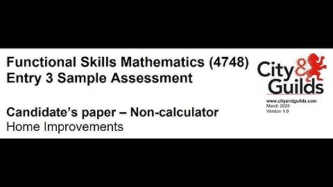 Home Improvements - Functional Skills Maths E3 - City & Guilds