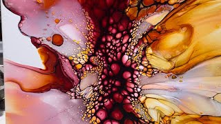 423. Fluid Art All ABLAZE--GORGEOUS Color Palette!!