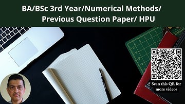 BA/BSc 3rd Year/Numerical Methods/Previous Question Paper/ HPU