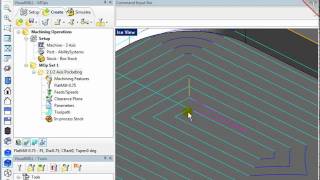 VisualMILL - 2 1/2 Axis Pocketing  - Specifying Entry & Exit Motions