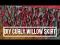 How To Make a Curly Willow Table Skirt Using Plastic Tablecloth (Como Hacer Mantel Rizado)