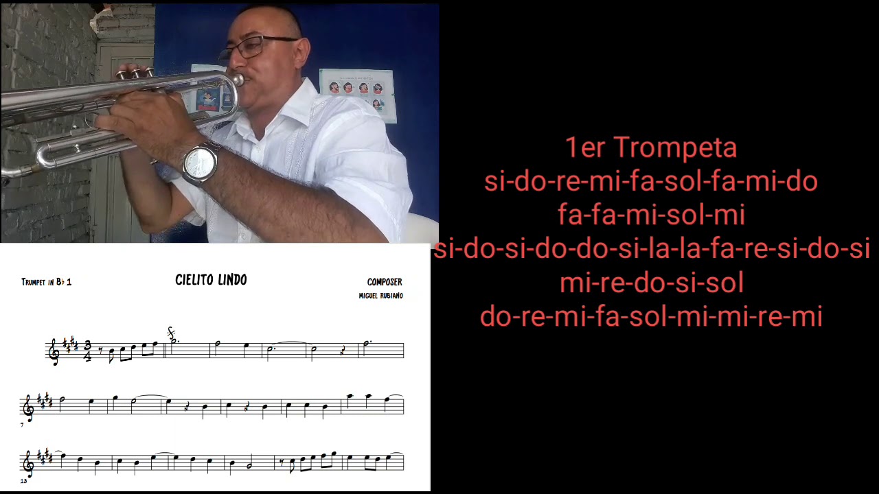 còmo tocar Cielito lindo en la trompeta