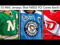 10 NHL Jerseys That NEED To Come Back! (Hockey Jersey Rankings & Best Penguins/Red Wings Rumors)