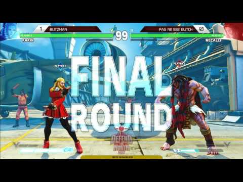 Street Fighter V Tournament: Defend the North 2016 Day 2  - Blitzman (Karin) vs Glitch (Necalli)