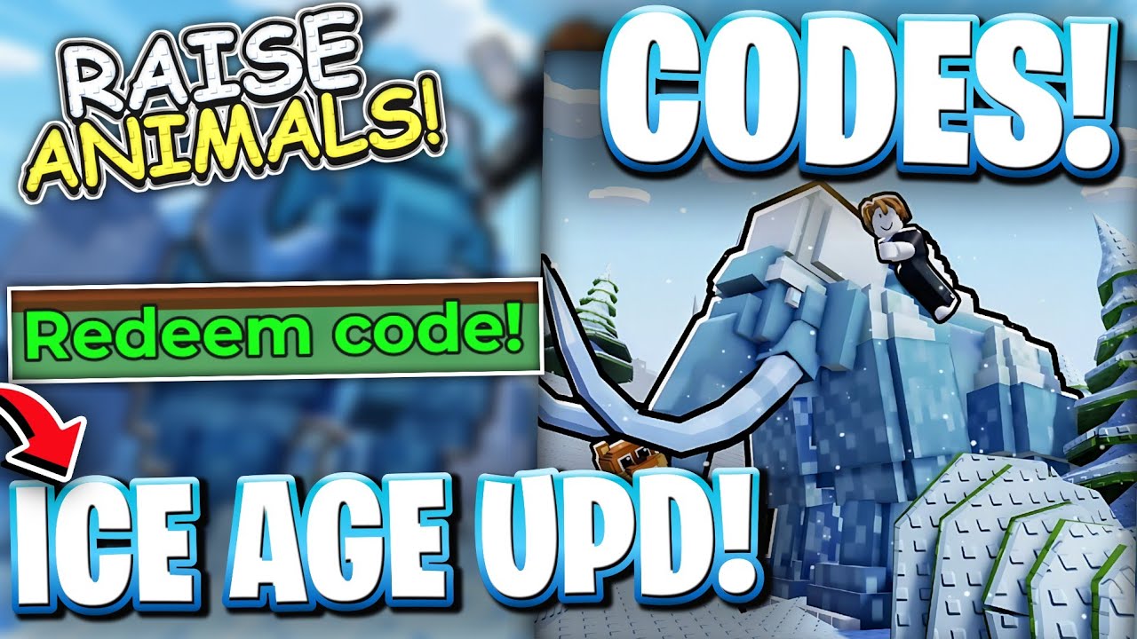 ❄️[ICE AGE UPD] ROBLOX RAISE ANIMALS CODES | ICE AGE UPDATE CODES FOR RAISE ANIMALS