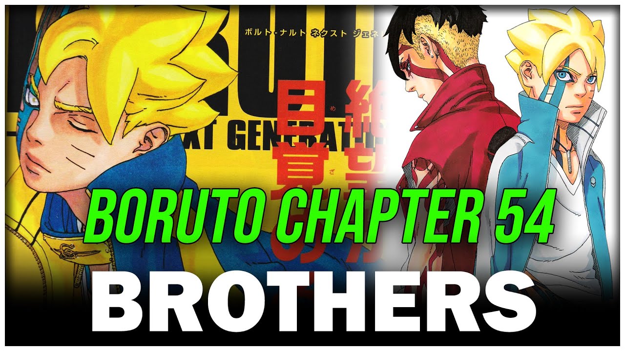 Boruto Chapter 54 Cover And Title Reveled Brothers Youtube