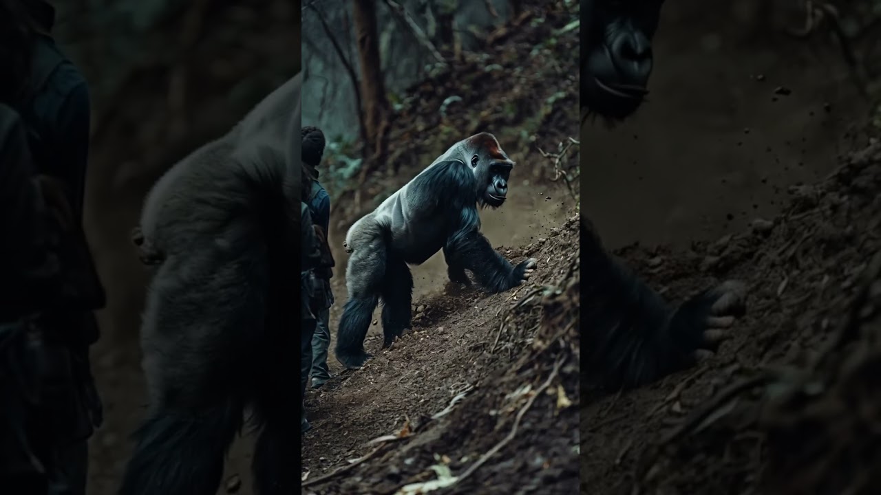 A Brave Gorilla Saves Jungle Expedition from Mudslide Disaster 