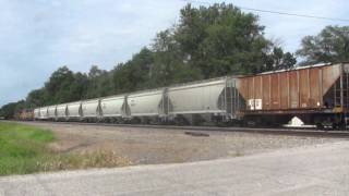 CN Dash 9, UP Dash 8, and Zebra Cowl Unit Lead Train on BNSF