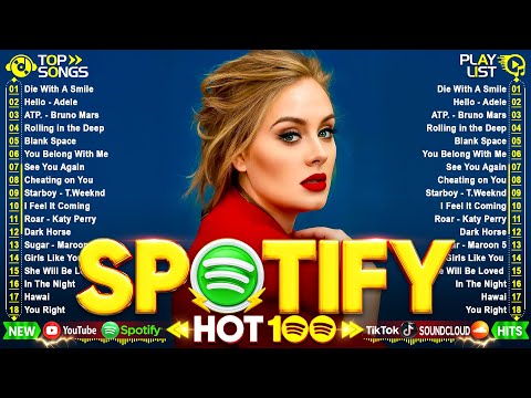 Adele, The Weeknd, Bruno Mars, Maroon 5,Ed Sheeran, Dua Lipa, Rihanna   Billboard Top 50 This Week