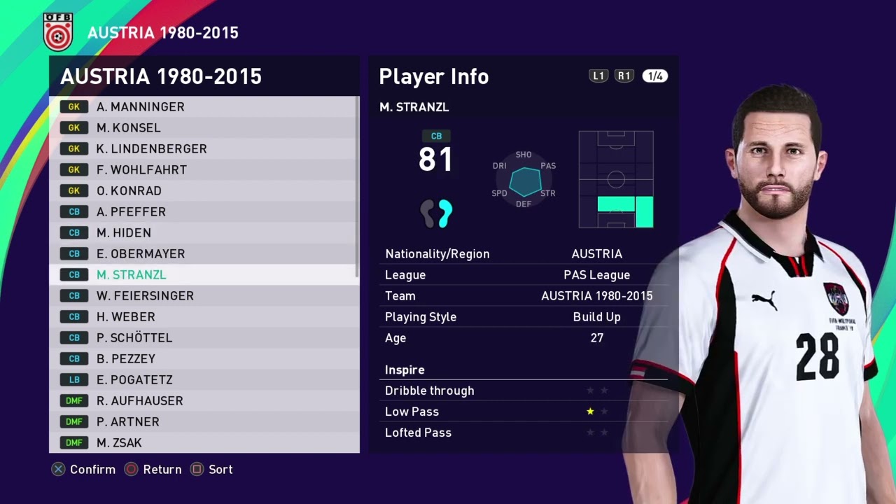 PES 2021 AUSTRIA CLASSIC 1980-2015 PS4