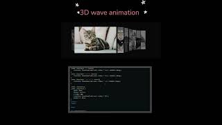 How to create 🔥 3D Wave Image Gallery using HTML, CSS 🌀.#coding #viral #shortsfeed #shorts