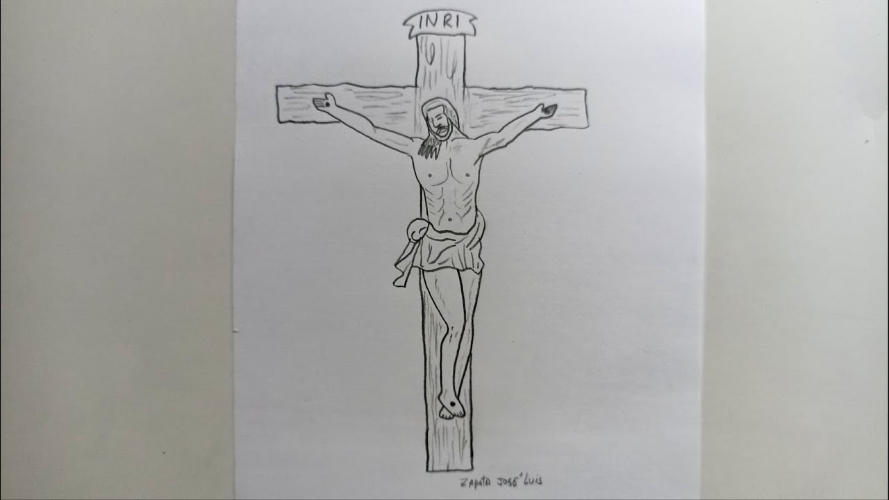 Como desenhar Jesus na cruz - YouTube
