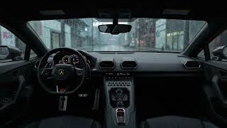 Sleeping in a Lamborghini Huracan During Light Rain (8 Hours) screenshot 4