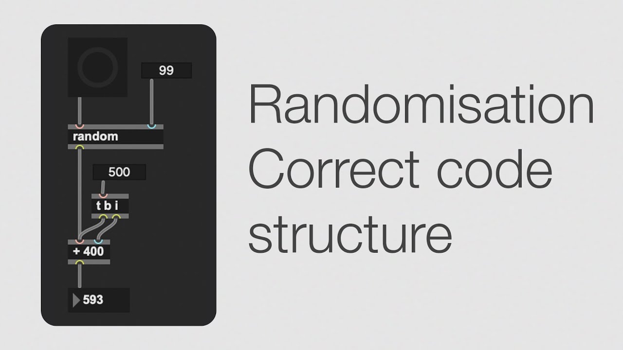 Max4Live - Randomisation & Correct code structure (lesson 5) - YouTube