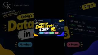 JavaScript Data Types Explained for Beginners 🔥 | Day 2 #shorts #shortsfeed #viral #codewithkashis
