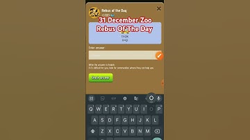 31 December Zoo Rebus Of The Day ||Today Zoo Rebus Of The Day