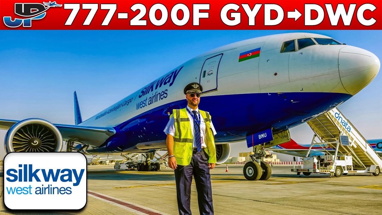 Silkway 777-200F Cockpit from Baku🇦🇿 to Dubai🇦🇪