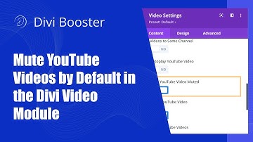 Mute YouTube Videos by Default in the Divi Video Module