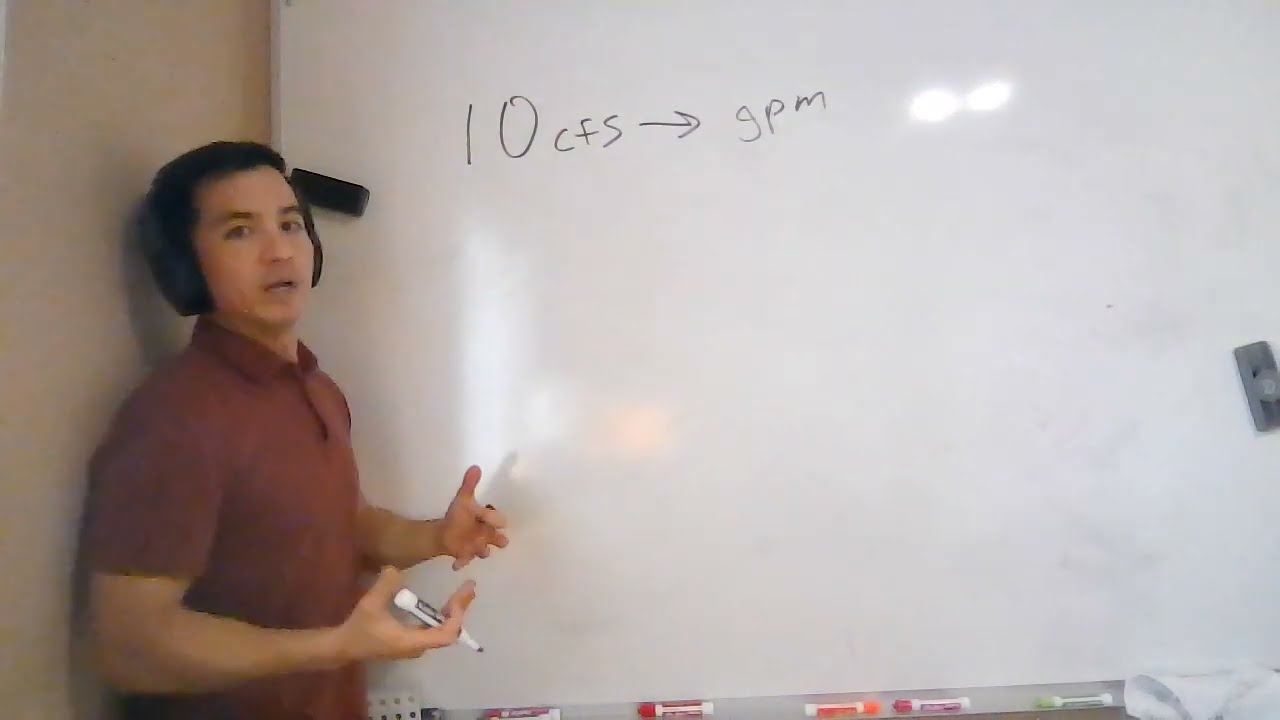 Water Math: Converting cfs to gpm 2023 - YouTube