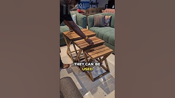 Space Saving Elegance Discover Teakwood Nesting Tables.