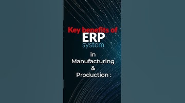 ERP system will help in Manufacturing & Production