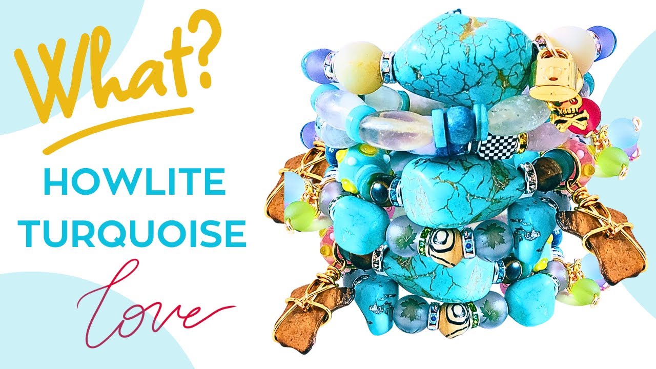 Howlite Turquoise Stacked Bohemian Bracelets - Jewelry Making Ideas