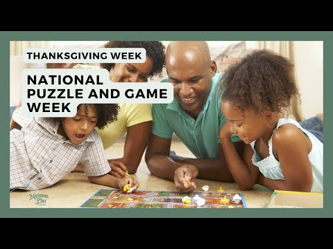 الأسبوع الوطني للألعاب والألغاز أسبوع عيد الشكر