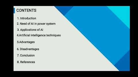 Artificial intelligence in power system presentation