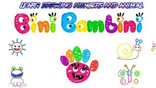 Learn drawing Numbers and animal for Kids, Baby and Toddler by Bini Bambini Educational App screenshot 5