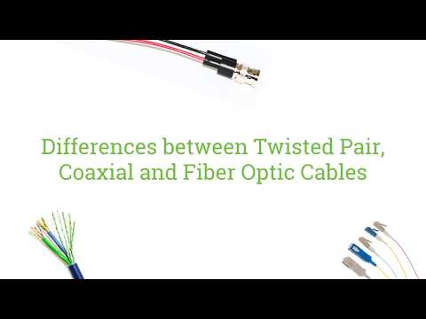 The Difference between Twisted Pair Coaxial and Fiber Optic Cables