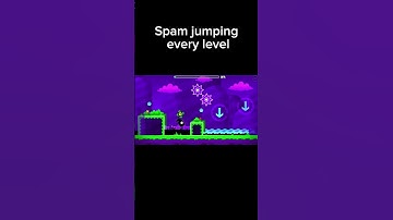 Spam jumping every level in GeometryDash #shorts #geometrydash