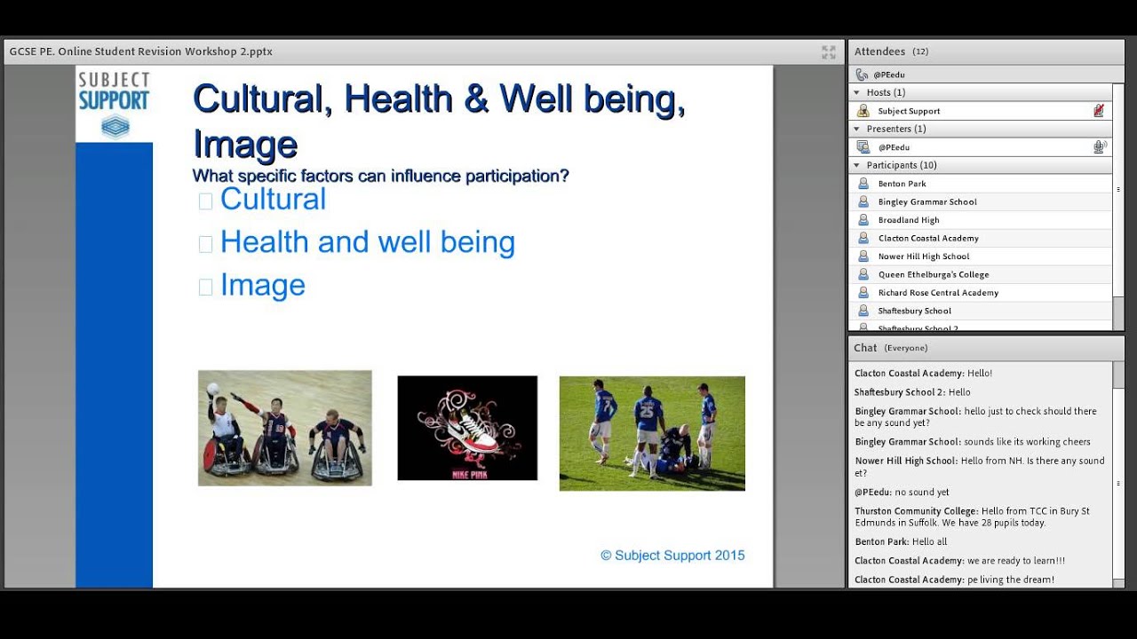 GCSE PE Edexcel Revision Workshop  Session 2 2015  Sample