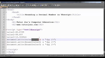Rounding Function In Vbscript Tamil