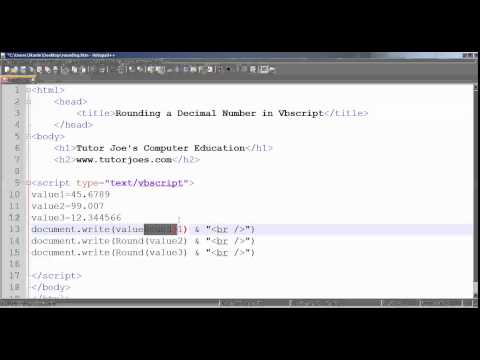 Rounding Function In Vbscript Tamil