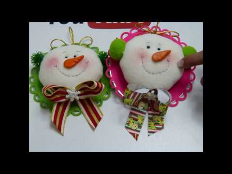 lindos hombre de nieve para decorar el árbol de navidad,