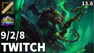Twitch Mid vs Zed - KR Master  | Patch 13.6