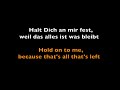 Ref:2eHx_e1FvXc Revolverheld | halt dich an mir fest | english subtitles &amp; original lyrics