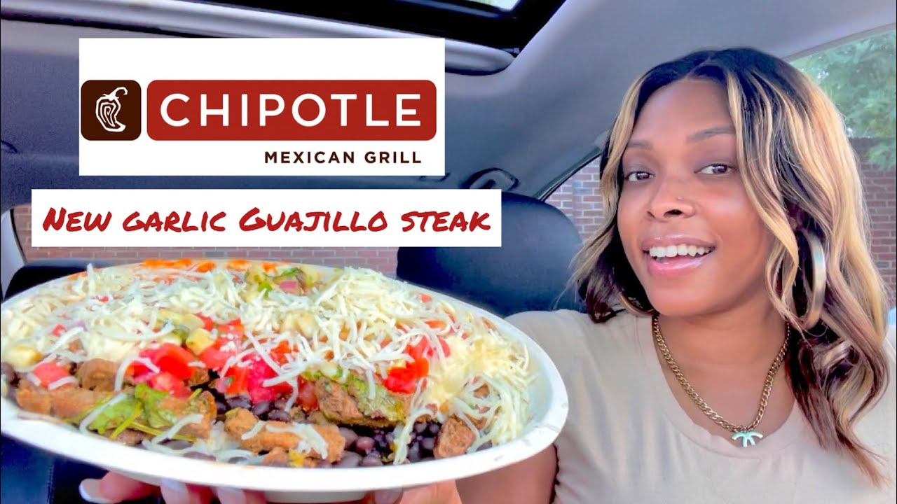 CHIPOTLE’S NEW GARLIC GUAJILLO STEAK Food Review YouTube