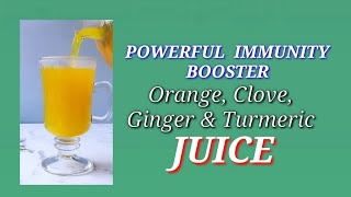 The Ultimate Immunity Boosting Beverage Recipe | Orange, Clove, Ginger, Turmeric, and Hot Water ju