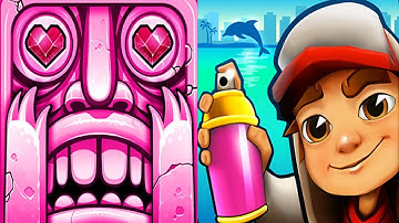 Temple Run 2 Blazing Sands VS Subway Surfers Miami Android iPad iOS Gameplay HD