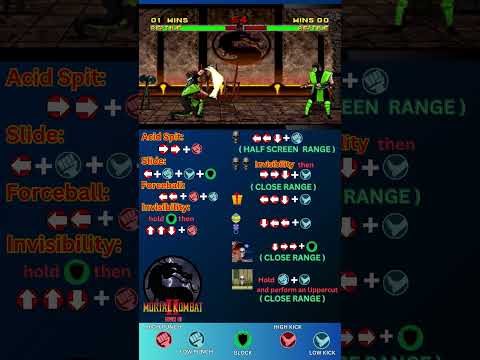 MK2 - Reptile MOVE LIST