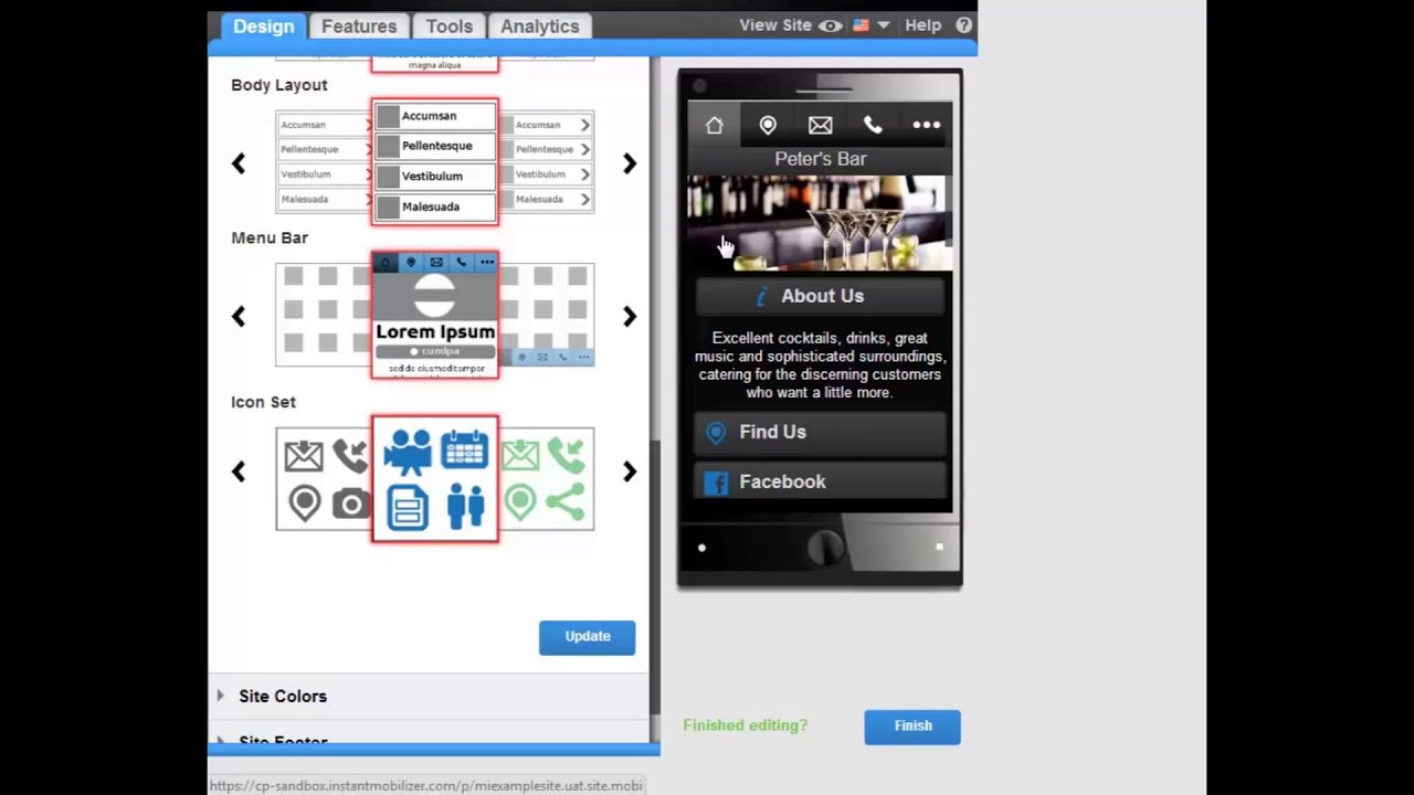 Adding and using the site navigation menu bar - YouTube
